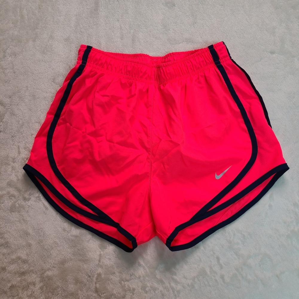 Nike Dri Fit Tempo Running Shorts Womens XS Neon Hot Pink Workout Gym Lined